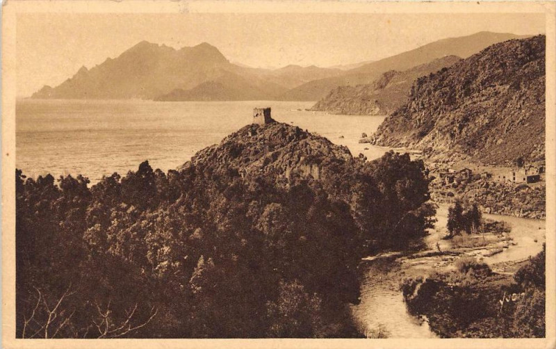 Carte postale ancienne 20 Corse Porto Vue Generale Du Golfe à Orto