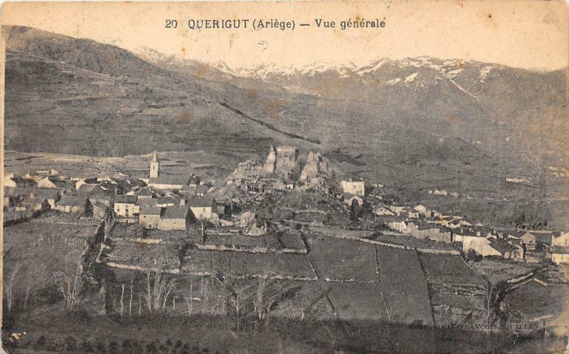 Carte postale ancienne Querigut Vue Generale à Quérigut