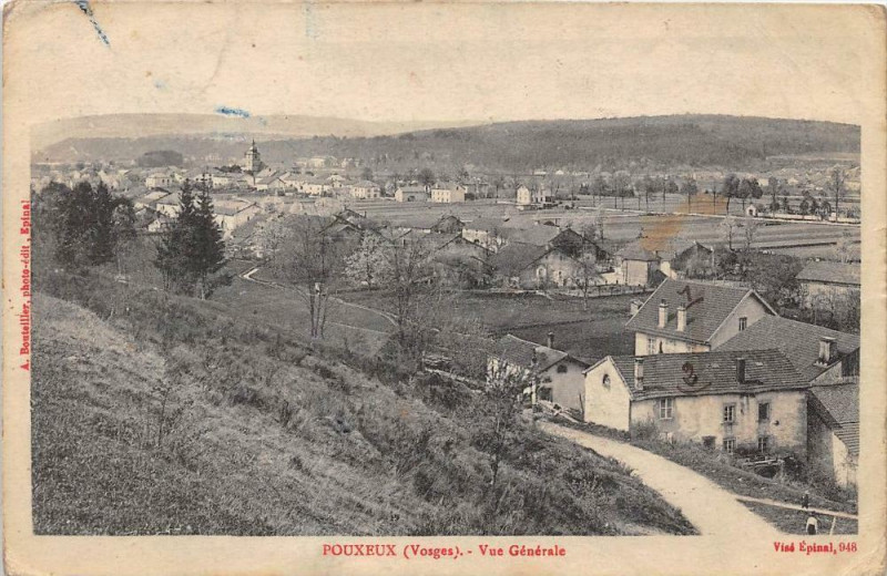 Carte postale ancienne Pouxeux Vue Generale à Pouxeux
