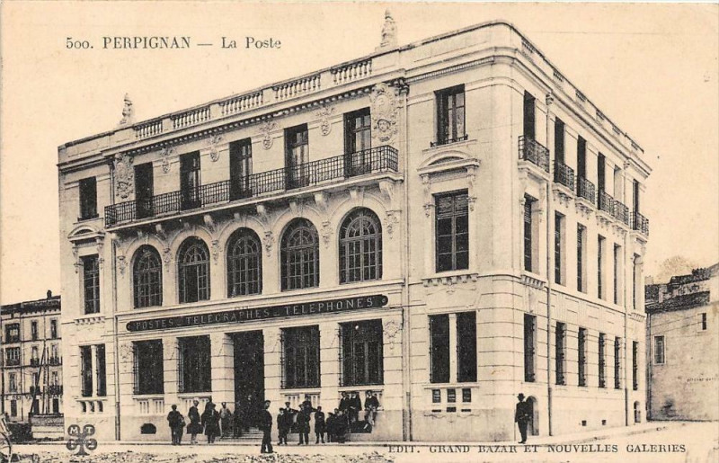 Carte postale ancienne Perpignan La Poste à Perpignan