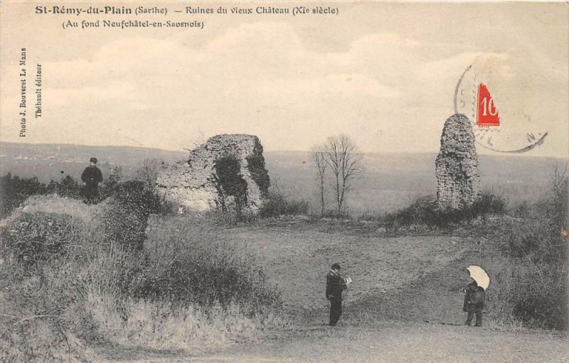 Carte postale ancienne Saint Remy Du Plain Ruines Du Vieux Chateau