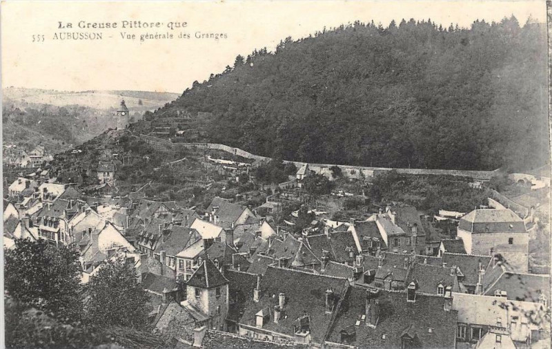 Carte postale ancienne Aubusson Vue Generale Des Granges à Aubusson