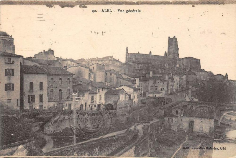Carte postale ancienne Albi Vue Generale à Albi