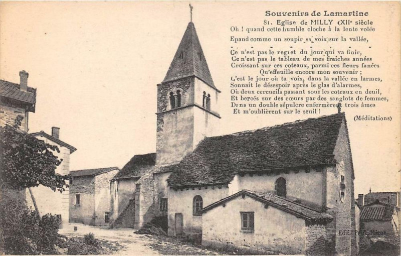 Carte postale ancienne Eglise De Milly
