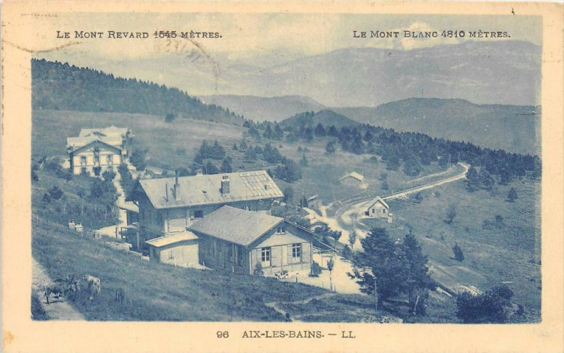 Carte postale ancienne Aix Les Bains Mont Revard à Aix-les-Bains