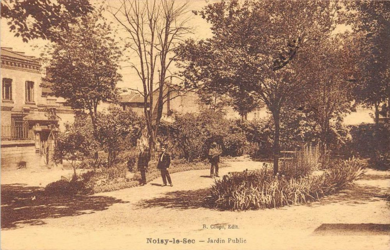 Carte postale ancienne Noisy Le Sec Jardin Public à Noisy-le-Sec