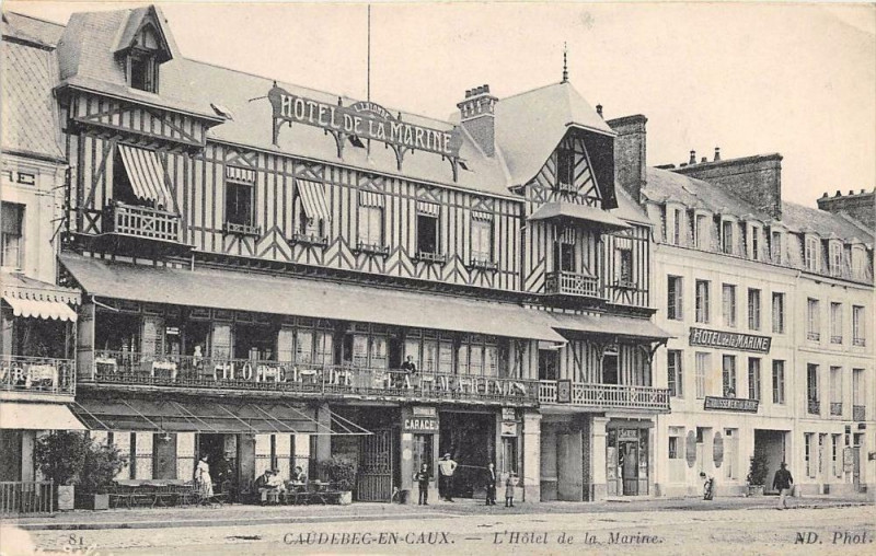 Carte postale ancienne Caudebec En Caux Hotel De La Marine