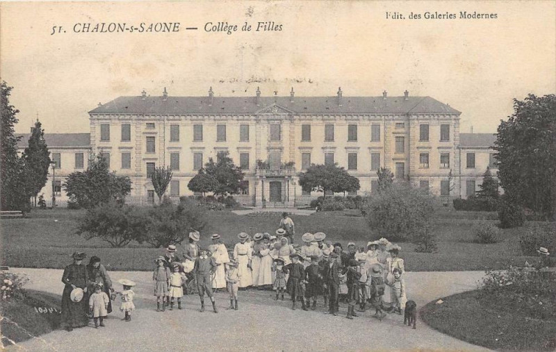 Carte postale ancienne Chalon Sur Saone Colle De Filles