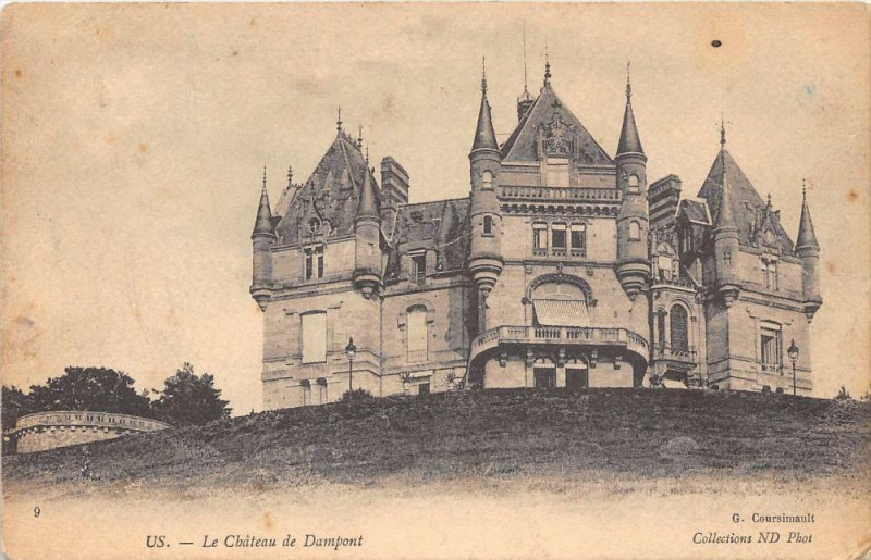 Carte postale ancienne Us Le Chateau De Dampont à Us