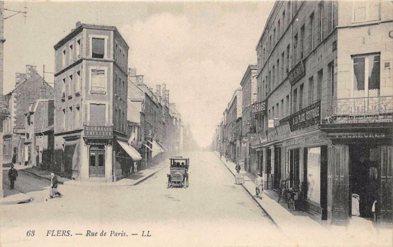 Carte postale ancienne 61 Flers Rue De Paris