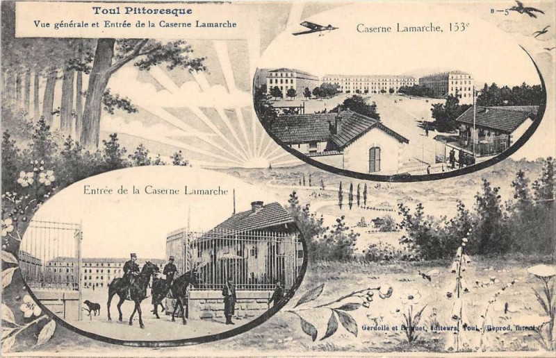 Carte postale ancienne Toul Pittoresque Vue Generale Caserne Lamarche à Toul