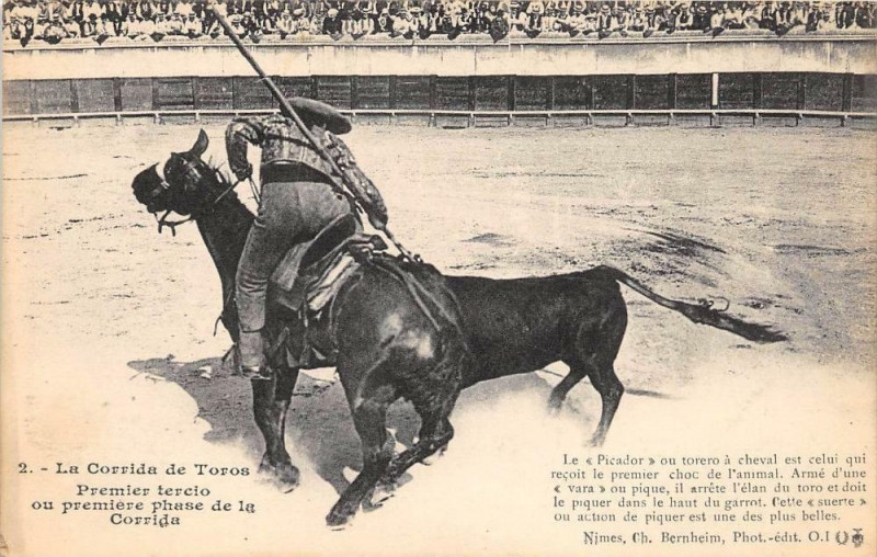 Carte postale ancienne La Corrida De Toros Premier Tercio Picador