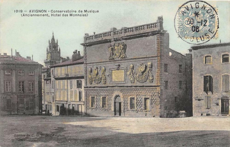 Carte postale ancienne Avignon Conservatoire De Musique à Avignon
