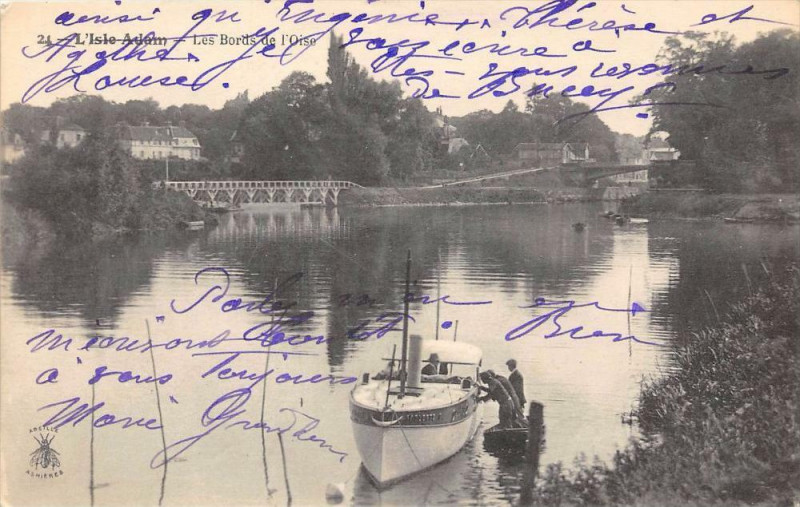 Carte postale ancienne L'Isle Adam Les Bords De L'Oise à L'Isle-Adam