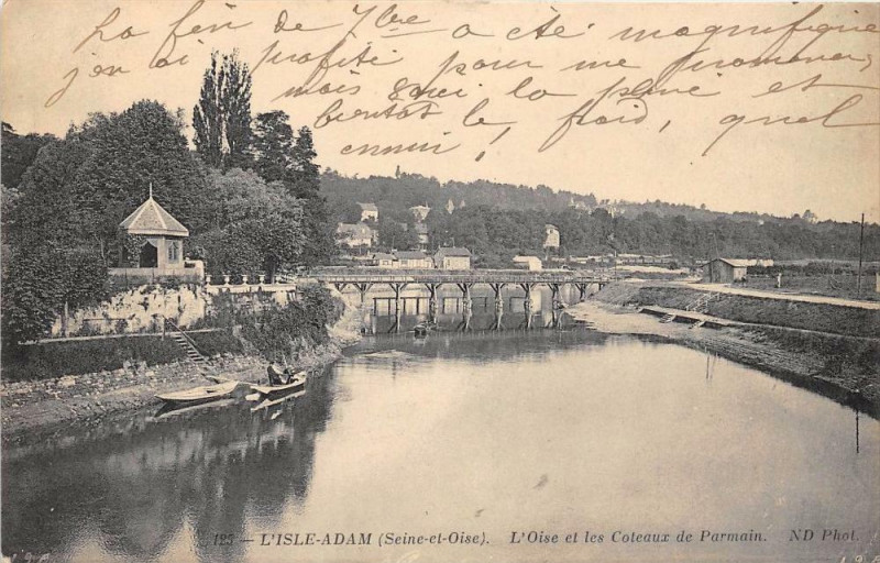 Carte postale ancienne L´ISLE Adam L'Oise Et Les Coteaux De Parmain à Parmain