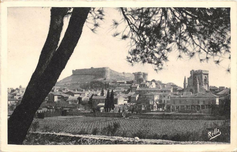 Carte postale ancienne Villeneuve Les Avignon Vue Ensemble FortSaint-Andre