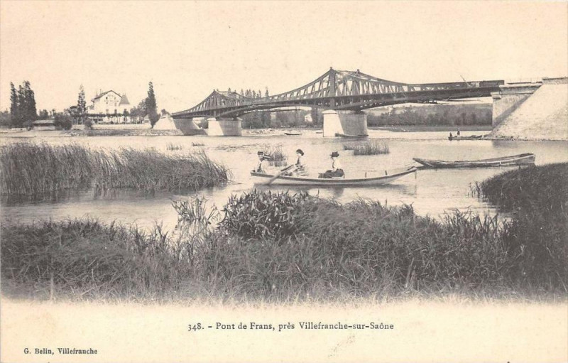 Carte postale ancienne Villefranche Pont De Frans  (dos non divisé)