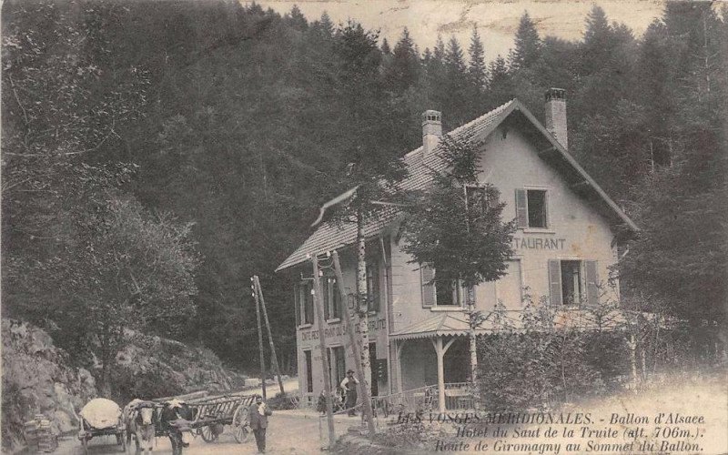 Carte postale ancienne Ballon D´ALSACE Hotel Du Saut De La Truite