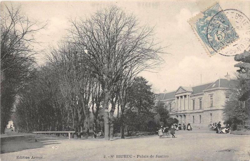 Carte postale ancienne Saint Brieuc Palais De Justice à Saint-Brieuc