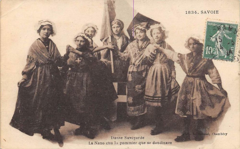 Carte postale ancienne Savoie Danse Savoyarde Pommier