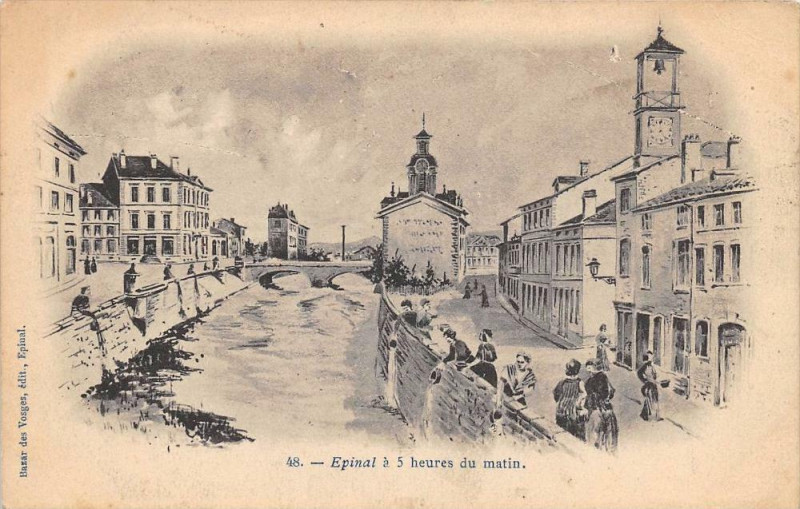 Carte postale ancienne Epinal A 5 Hoo Du Matin (dos non divisé) à Épinal