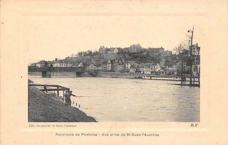 Carte postale ancienne Panorama De Pontoise Vue Prise De Saint-Ouen L'Aumone à Pontoise