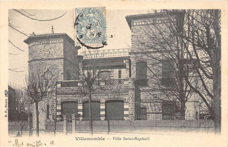 Carte postale ancienne Villemomble Villa Saint-Raphael (dos non divisé) à Villemomble