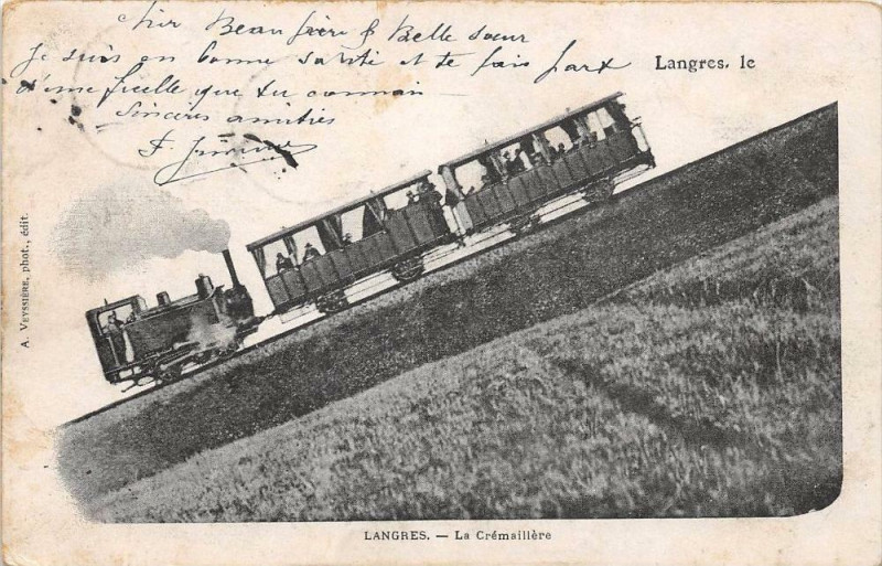 Carte postale ancienne Langres La Cremaillere  (dos non divisé) à Langres