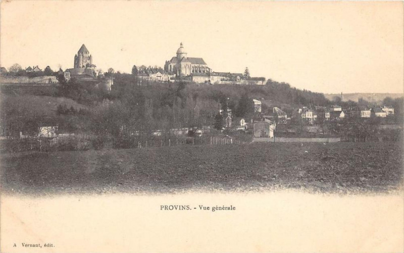 Carte postale ancienne Provins Vue Generale (dos non divisé) à Provins