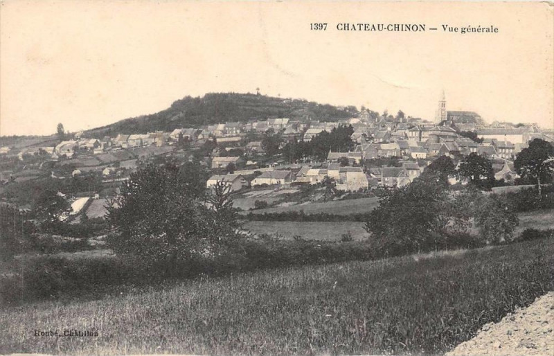 Carte postale ancienne Chateau Chinon Vue Generale