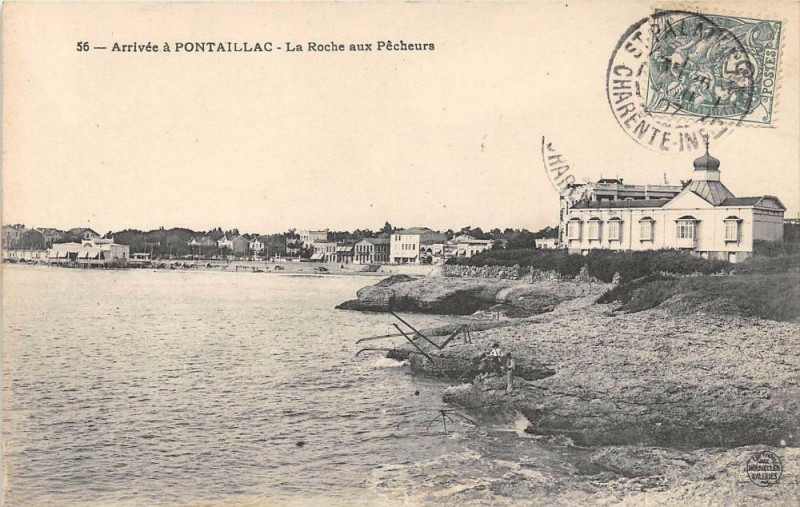 Carte postale ancienne Arrivee A Pontaillac La Roche Des Pecheurs