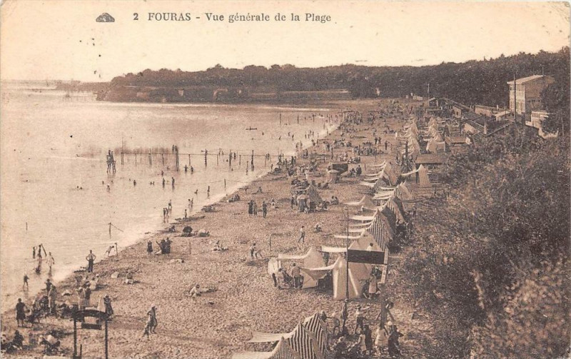 Carte postale ancienne Fouras Vue Generale De Plage à Fouras