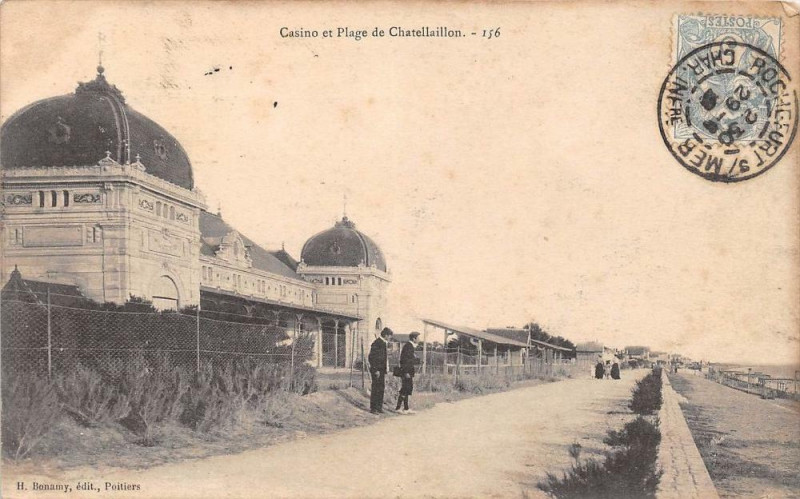 Carte postale ancienne Casino Et Plage De Chatelaillon