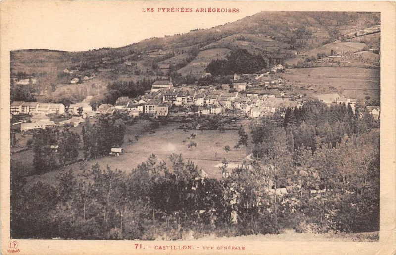 Carte postale ancienne Castillon Vue Generale