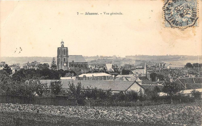 Carte postale ancienne Sezanne Vue Generale à Sézanne