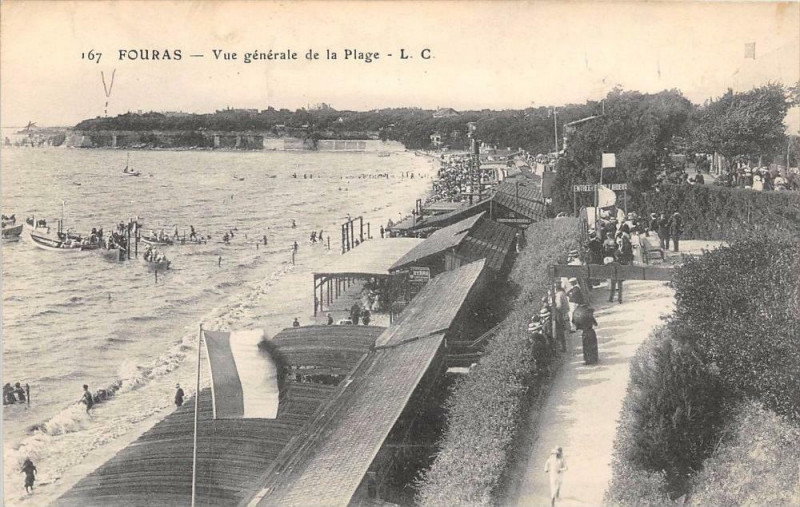 Carte postale ancienne Fouras Vue Generale De Plage à Fouras
