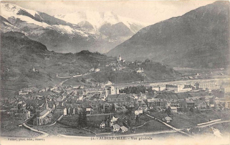 Carte postale ancienne Albertville Vue Generale à Albertville