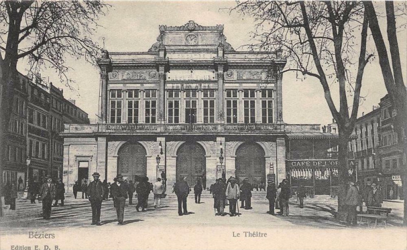Carte postale ancienne Beziers Le Theatre à Béziers