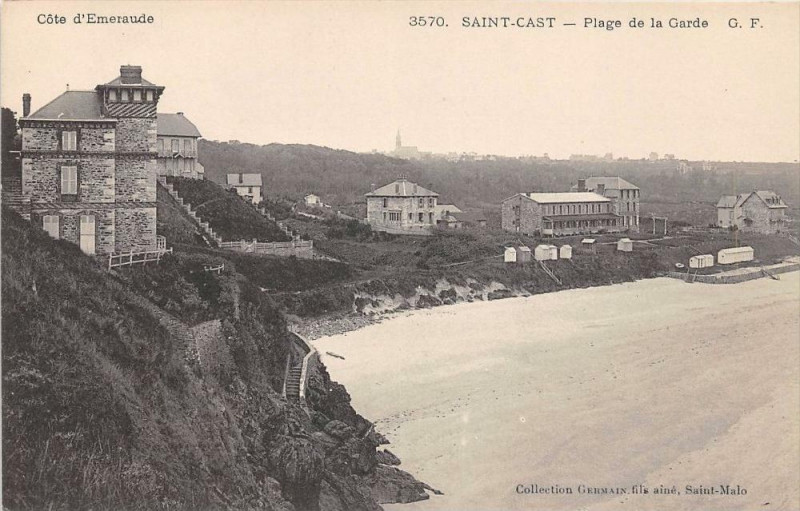 Carte postale ancienne Saint Cast Plage De La Garde