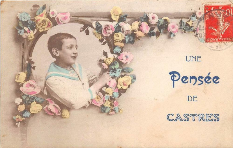 Carte postale ancienne Une Pensee De Castres à Castres