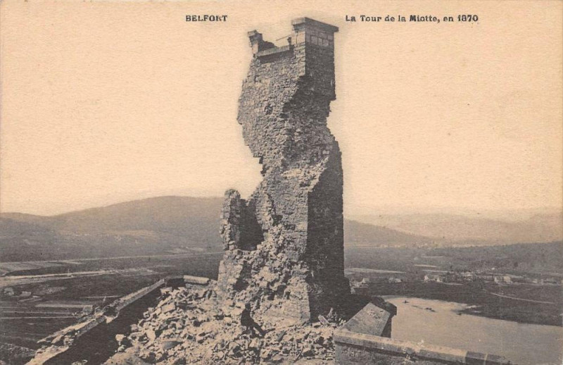 Carte postale ancienne Belfort La Tour De La Miotte à Belfort