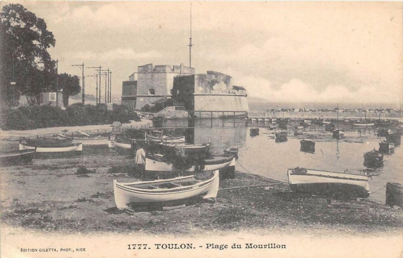 Carte postale ancienne Toulon Plage Du Mourillon (dos non divisé) à Toulon