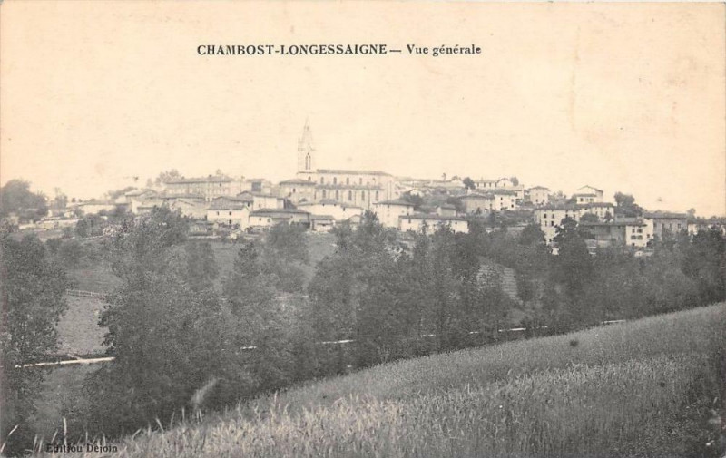 Carte postale ancienne Chambost Longessaigne Vue Generale à Longessaigne