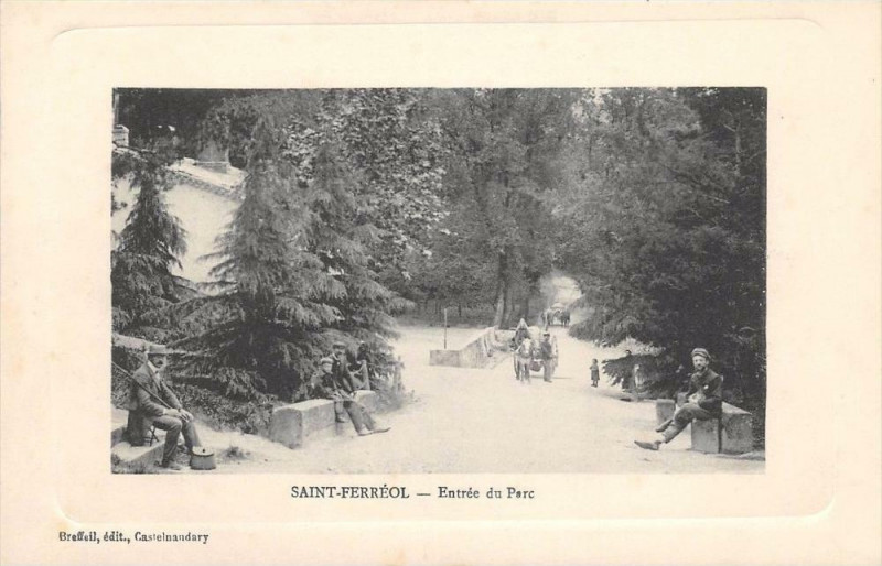 Carte postale ancienne Saint Ferreol Entree Du Parc
