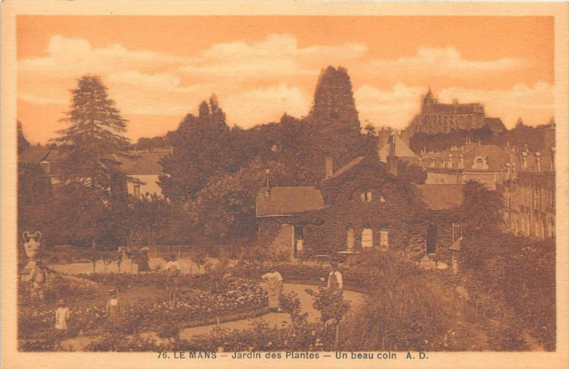 Carte postale ancienne Le Mans Jardin Des Plantes Un Beau Coin au Mans
