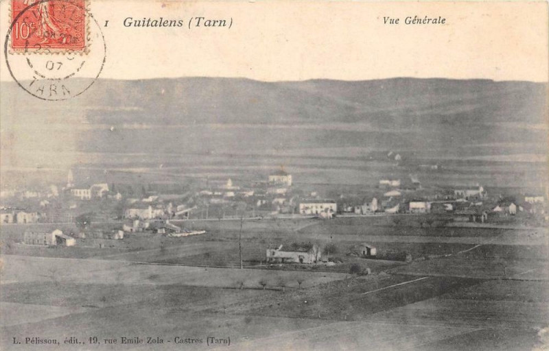Carte postale ancienne Guitalens Vue Generale