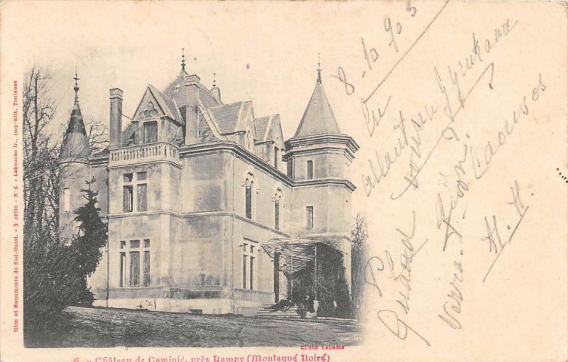 Carte postale ancienne Chateau De Caminie Pres Lampy (dos non divisé)