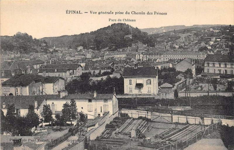 Carte postale ancienne Epinal Vue Generale Prise Du Chemin Des Princes à Épinal