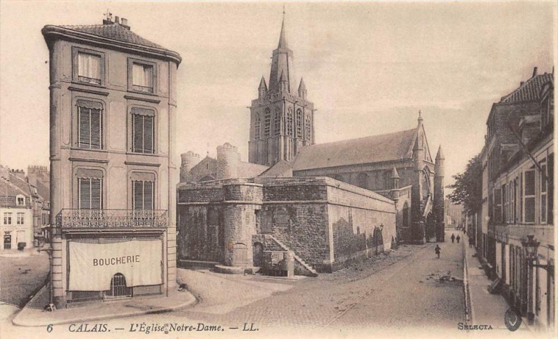 Carte postale ancienne Calais L'Eglise Notre Dame à Calais