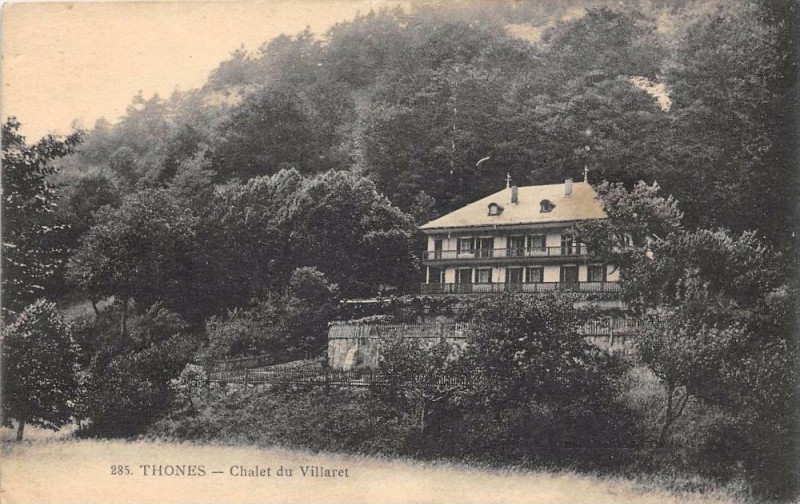 Carte postale ancienne Thones Chalet Du Villaret à Thônes